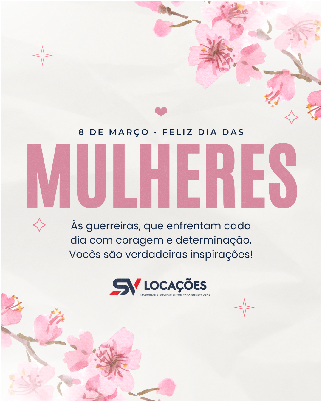 SV Locações - dia da mulher
