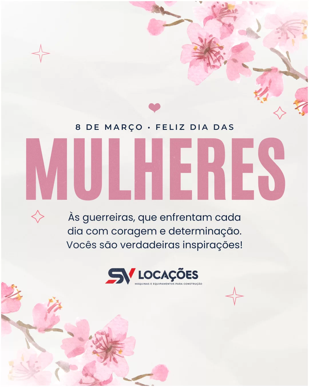 SV Locações - dia da mulher